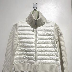 Moncler jacket, white, woman’s size large.